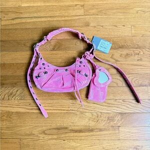 Balenciaga Le Cagole XS Shoulder Bag in Pink Denim